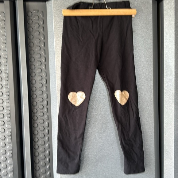 Girls H&M sparkly heart 💖 leggings Sz 10 - Picture 3 of 5